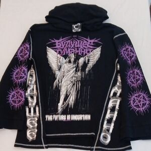 Killstar Black Hoodie with Purple Graphics